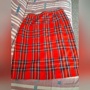 Vintage, tartan, pencil skirt by Blassport by Bill Blass